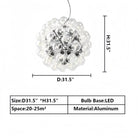 Italian Designer Creative Glass Ball Chandelier Scandinavian Dandelion Hallway/Entryway/Staircase Light Fixture - Blushlighting