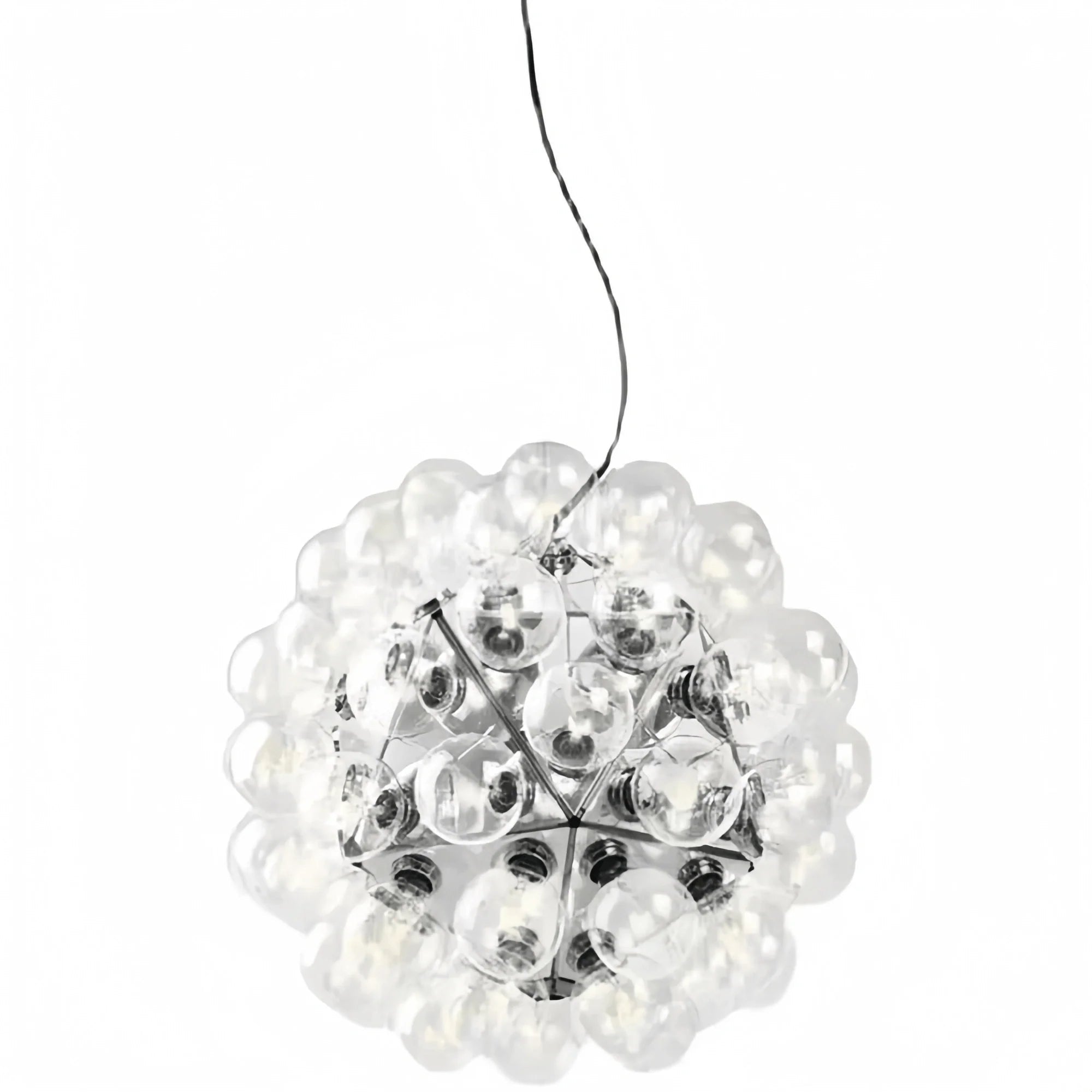 Italian Designer Creative Glass Ball Chandelier Scandinavian Dandelion Hallway/Entryway/Staircase Light Fixture - D31.5"*H31.5"Warm LightBlushlighting