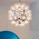 Italian Designer Creative Glass Ball Chandelier Scandinavian Dandelion Hallway/Entryway/Staircase Light Fixture - Blushlighting