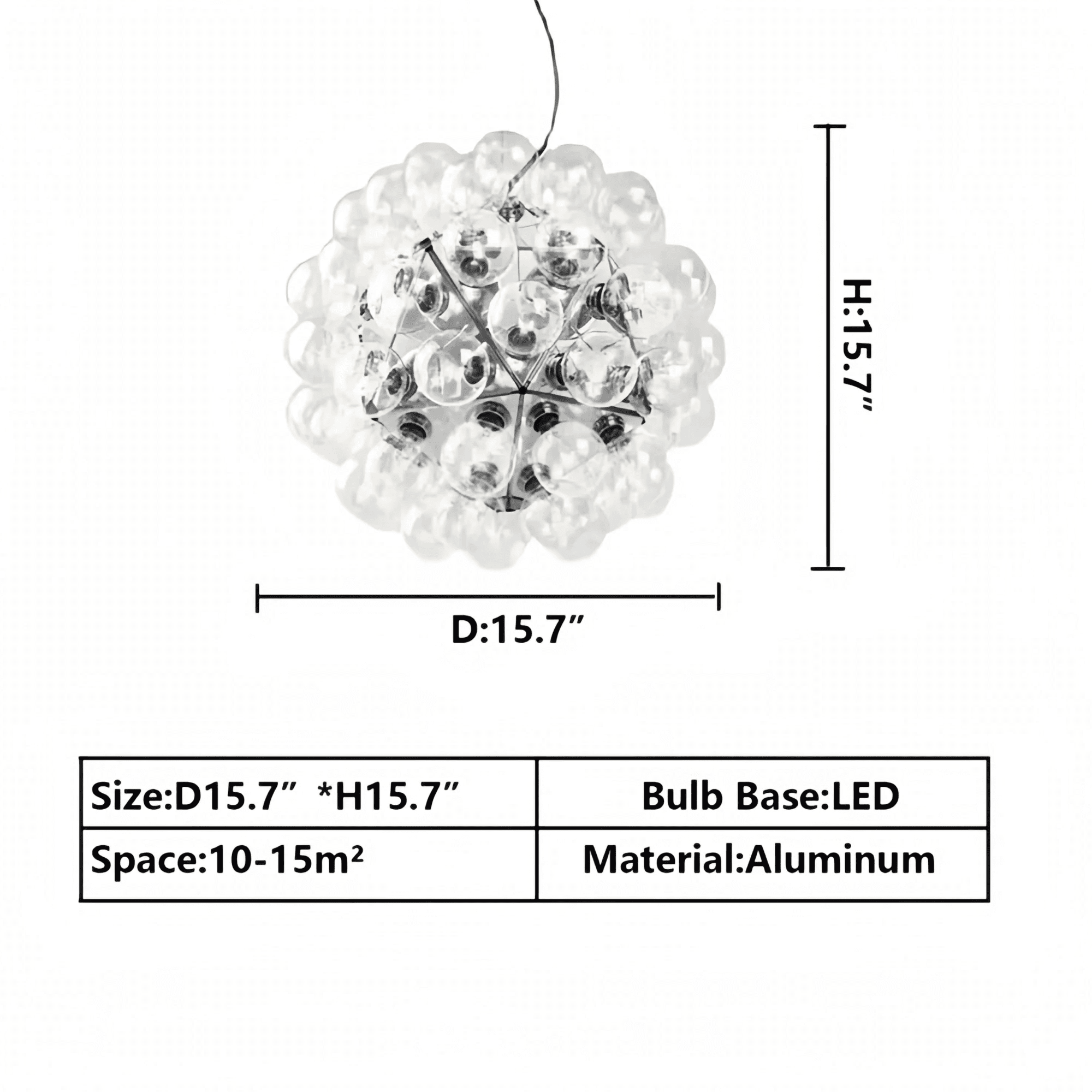 Italian Designer Creative Glass Ball Chandelier Scandinavian Dandelion Hallway/Entryway/Staircase Light Fixture - D41.3"*H41.3"Warm LightBlushlighting