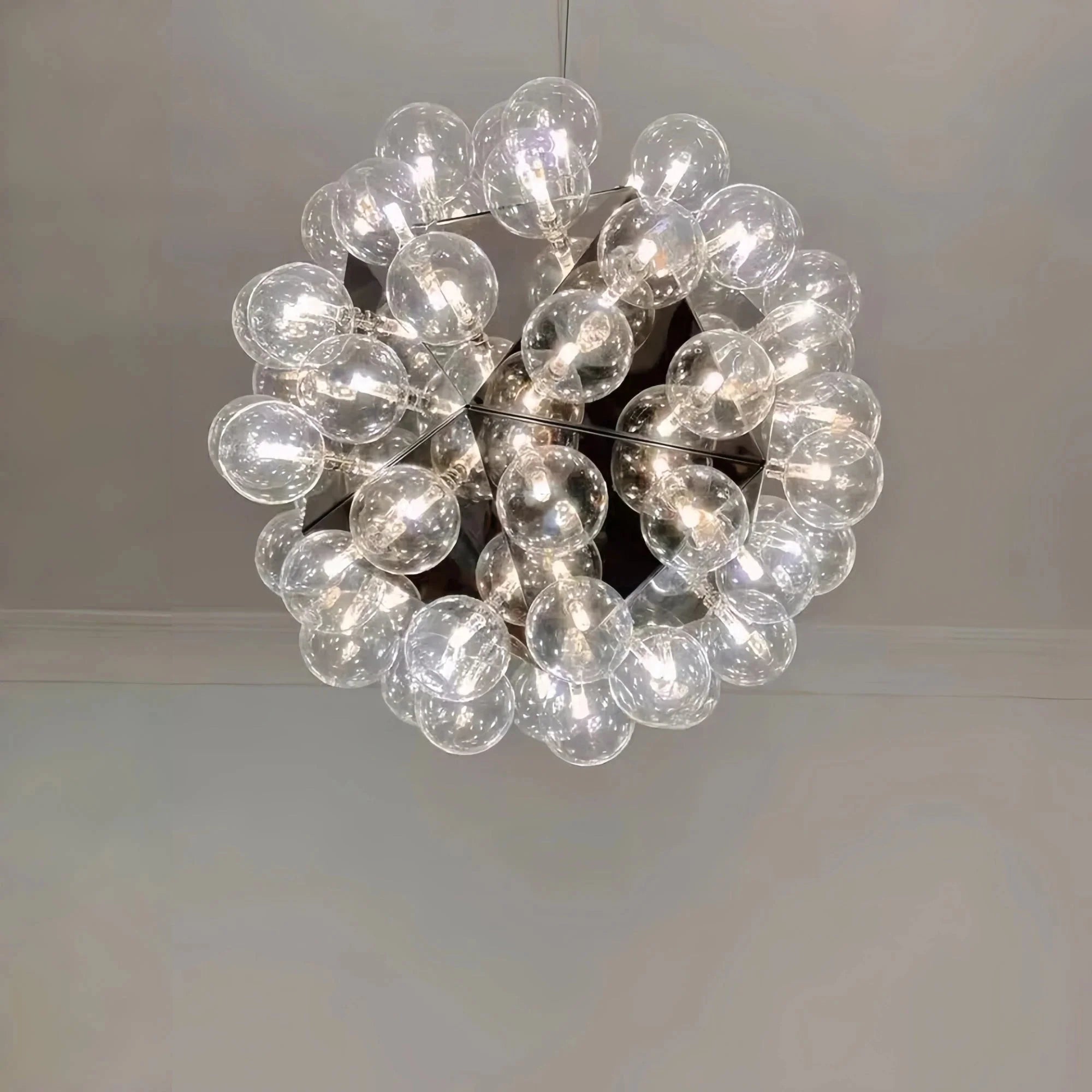Italian Designer Creative Glass Ball Chandelier Scandinavian Dandelion Hallway/Entryway/Staircase Light Fixture - D23.6"*H23.6"Warm LightBlushlighting
