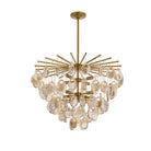 Jacqueline Chandelier - ∅ 32" x H 27"Gold & AmberBlushlighting