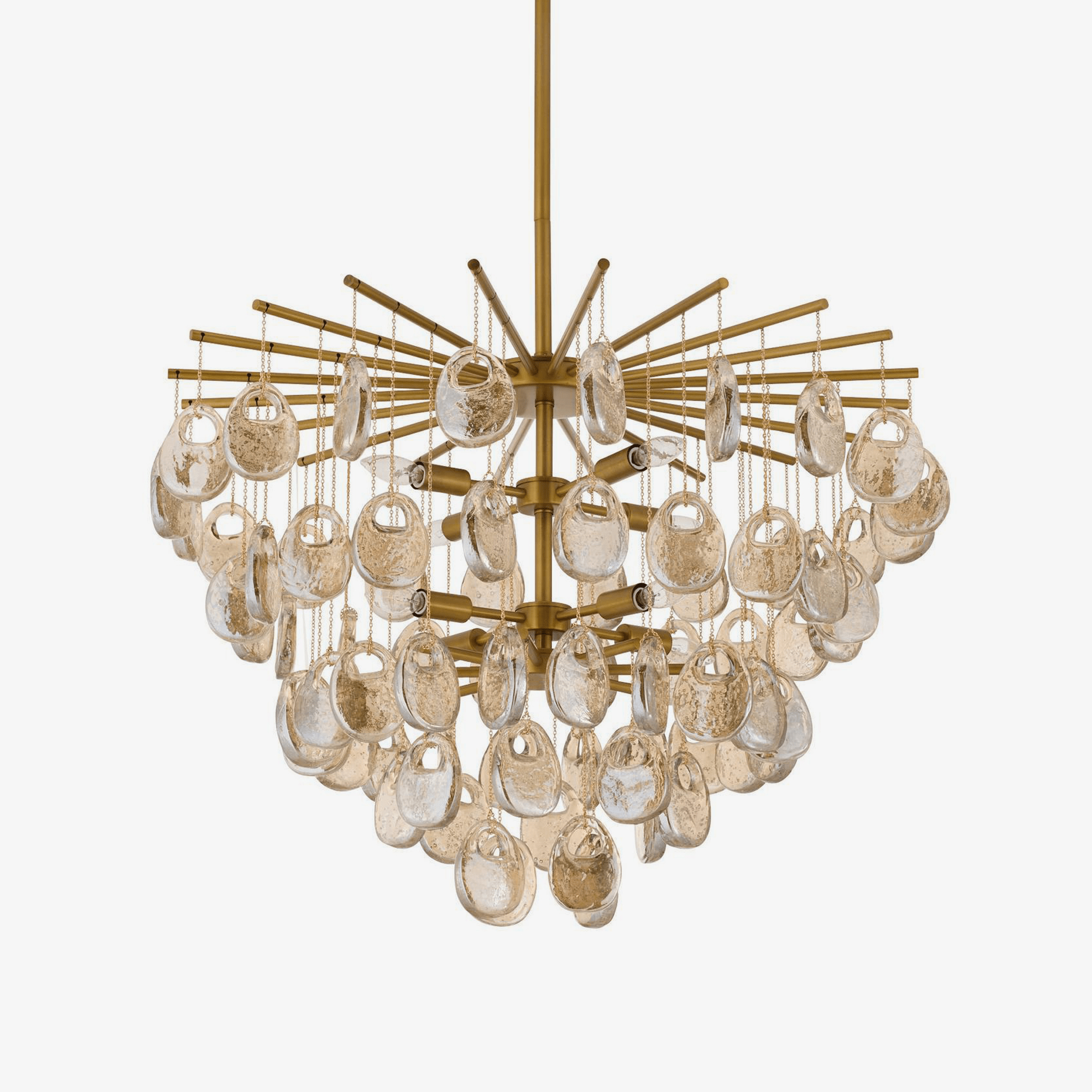 Jacqueline Chandelier - ∅ 32" x H 27"Gold & AmberBlushlighting