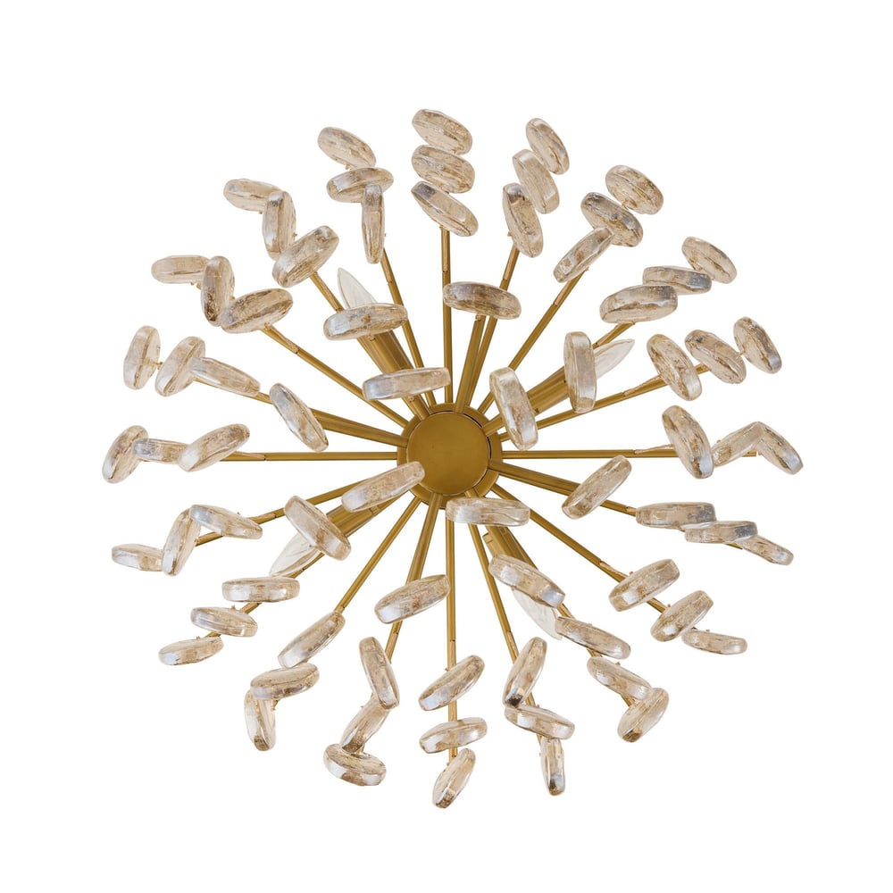 Jacqueline Chandelier - ∅ 32" x H 27"Gold & AmberBlushlighting