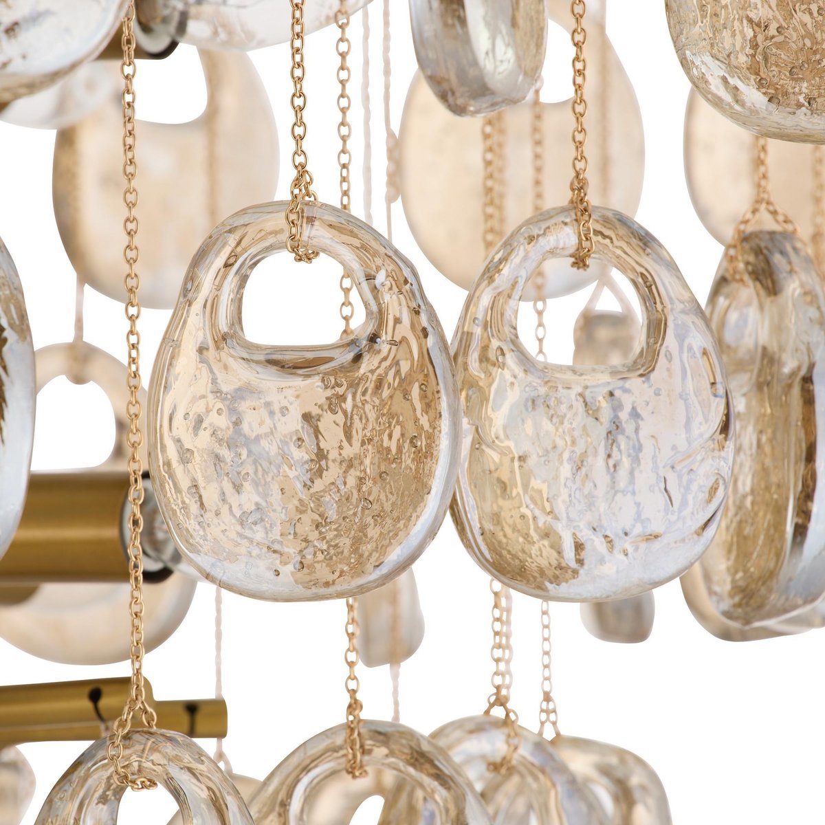 Jacqueline Chandelier - ∅ 32" x H 27"Gold & AmberBlushlighting