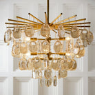 Jacqueline Chandelier - ∅ 32" x H 27"Gold & AmberBlushlighting