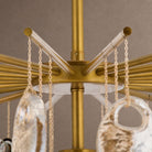Jacqueline Round Chandelier - ∅ 32" x H 27"Gold & AmberBlushlighting