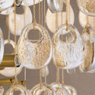 Jacqueline Round Chandelier - ∅ 32" x H 27"Gold & AmberBlushlighting
