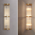 Jadssox Crystal Column Wall Light - Dia 6.3″(16cm) x H 25.6″(65cm) Set Of 2Clear+BronzeBlushlighting