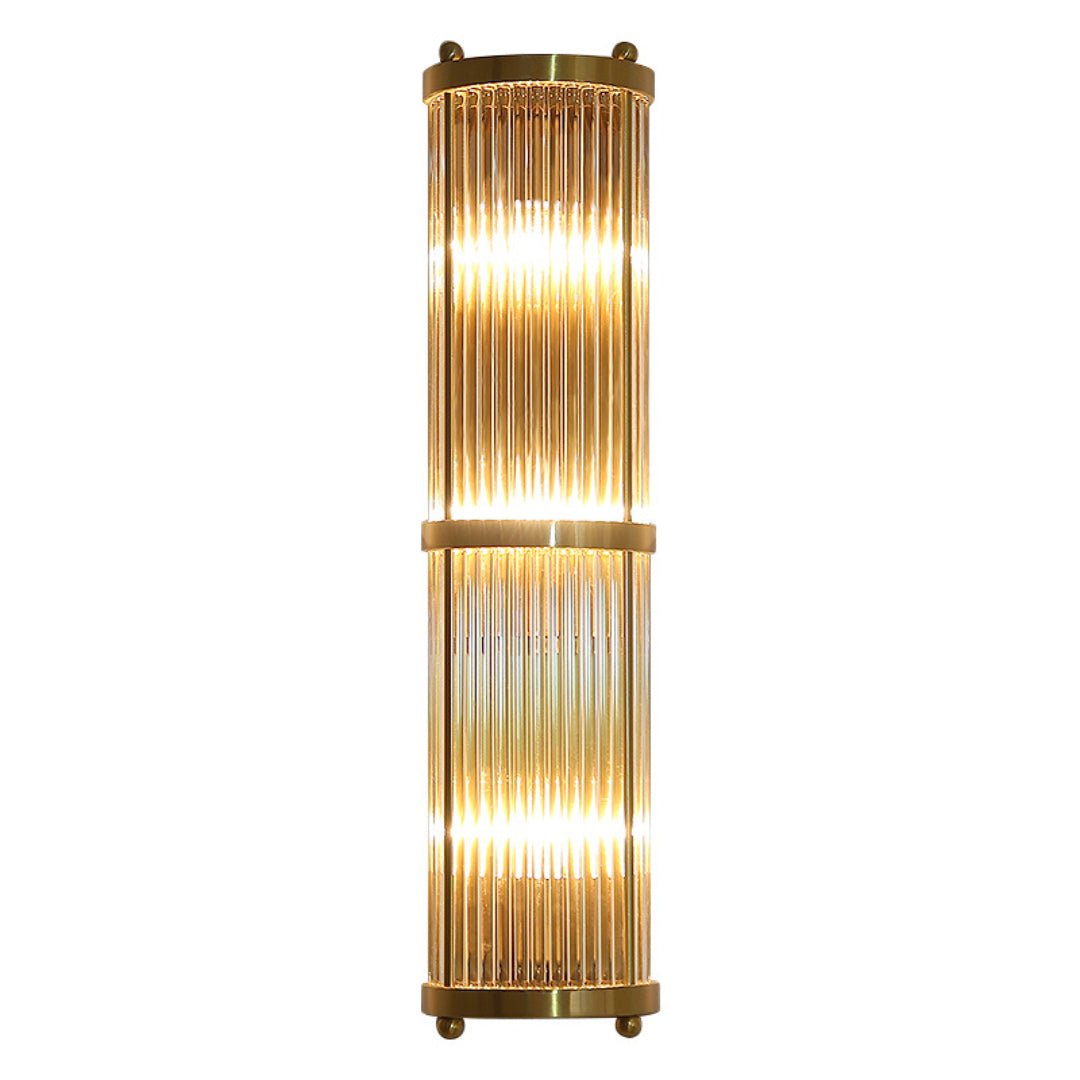 Jadssox Crystal Column Wall Light - Dia 6.3″(16cm) x H 47.2″(120cm)Clear+BronzeBlushlighting