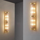 Jadssox Crystal Column Wall Light - Dia 6.3″(16cm) x H 17.7″(45cm)Clear+BronzeBlushlighting