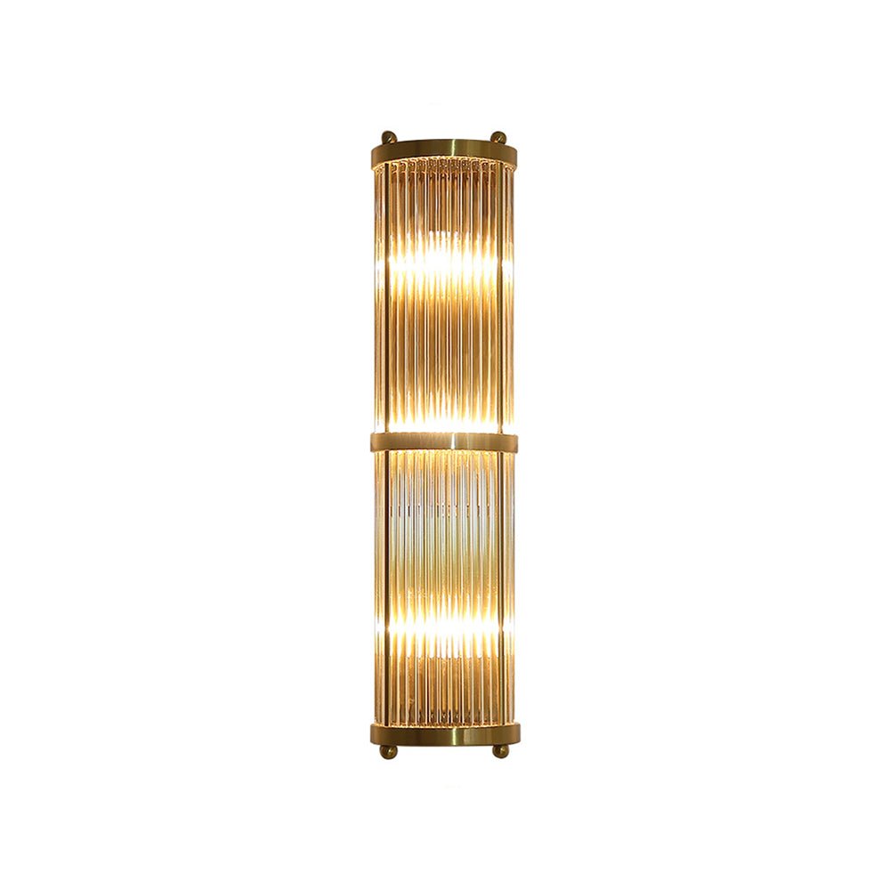 Jadssox Crystal Column Wall Light - Dia 6.3″(16cm) x H 17.7″(45cm)Clear+BronzeBlushlighting