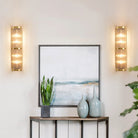 Jadssox Crystal Column Wall Light - Dia 6.3″(16cm) x H 17.7″(45cm)Clear+BronzeBlushlighting