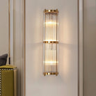 Jadssox Crystal Column Wall Light - Dia 6.3″(16cm) x H 17.7″(45cm)Clear+BronzeBlushlighting