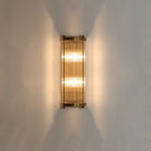 Jadssox Crystal Column Wall Light - Dia 6.3″(16cm) x H 17.7″(45cm)Clear+BronzeBlushlighting