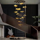 Jenissa Vintage Crystal Staircase Chandelier High Ceiling Luxury Lighting - Blushlighting