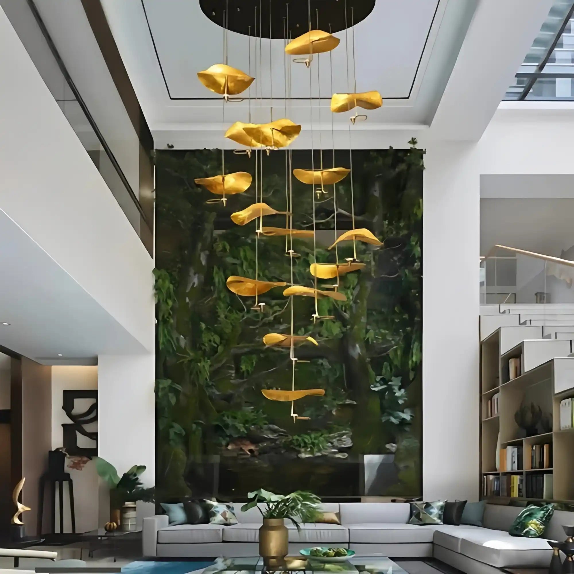 Jenissa Vintage Crystal Staircase Chandelier High Ceiling Luxury Lighting - Blushlighting