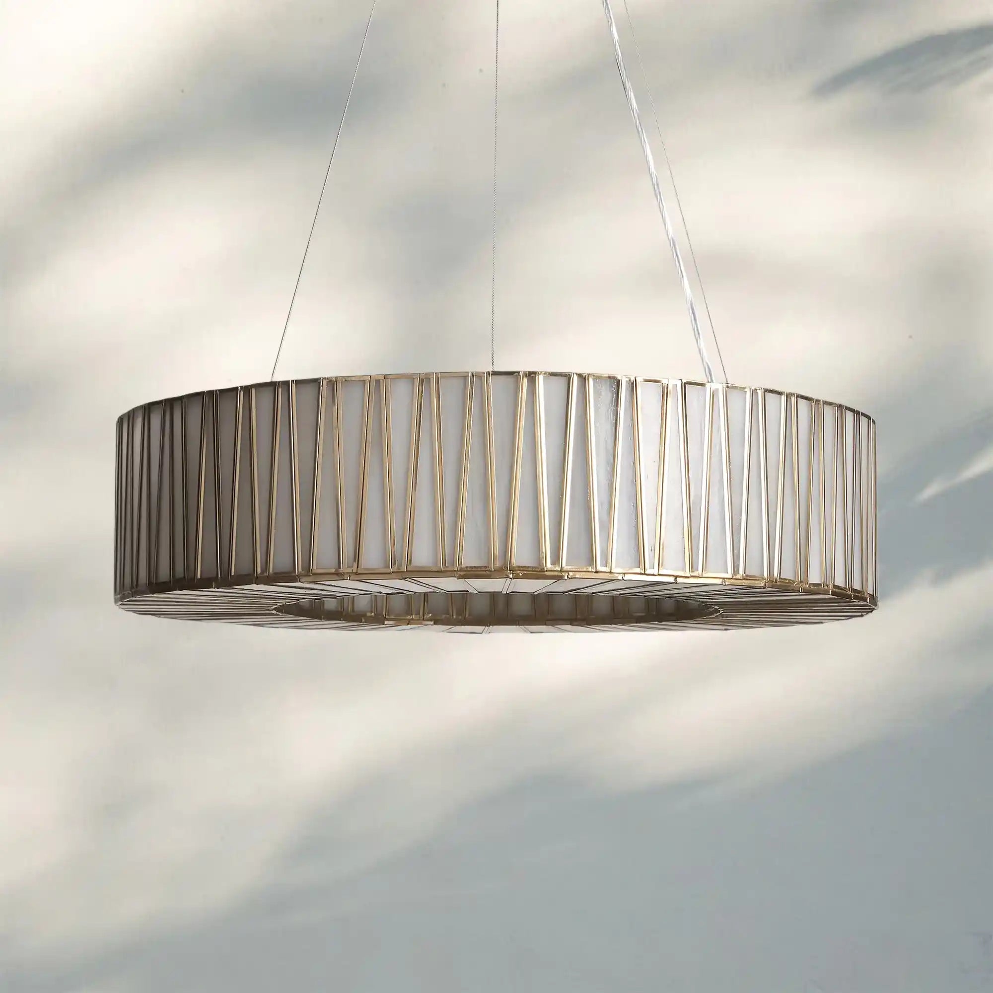 Jeunet Glass Round Chandelier 24" 36'' 42" 60''D - 60"WBrassBlushlighting