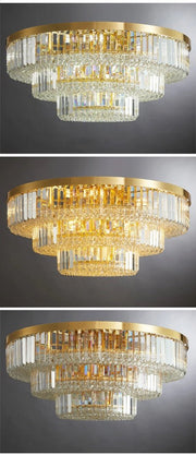 Blushlighting® Contemporary crystal ceiling chandelier for living room, dining room, bedroom