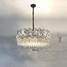 Kate Double Tier Crystal Chandelier-Blushlighting-Black-31.4"-Blushlighting