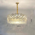 Kate Double Tier Crystal Chandelier-Blushlighting-Gold-39.3"-Blushlighting