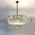 Kate Double Tier Crystal Chandelier-Blushlighting-Black-39.3"-Blushlighting