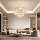 Keira Crystal Contemporary Chandelier 24" D - Blushlighting