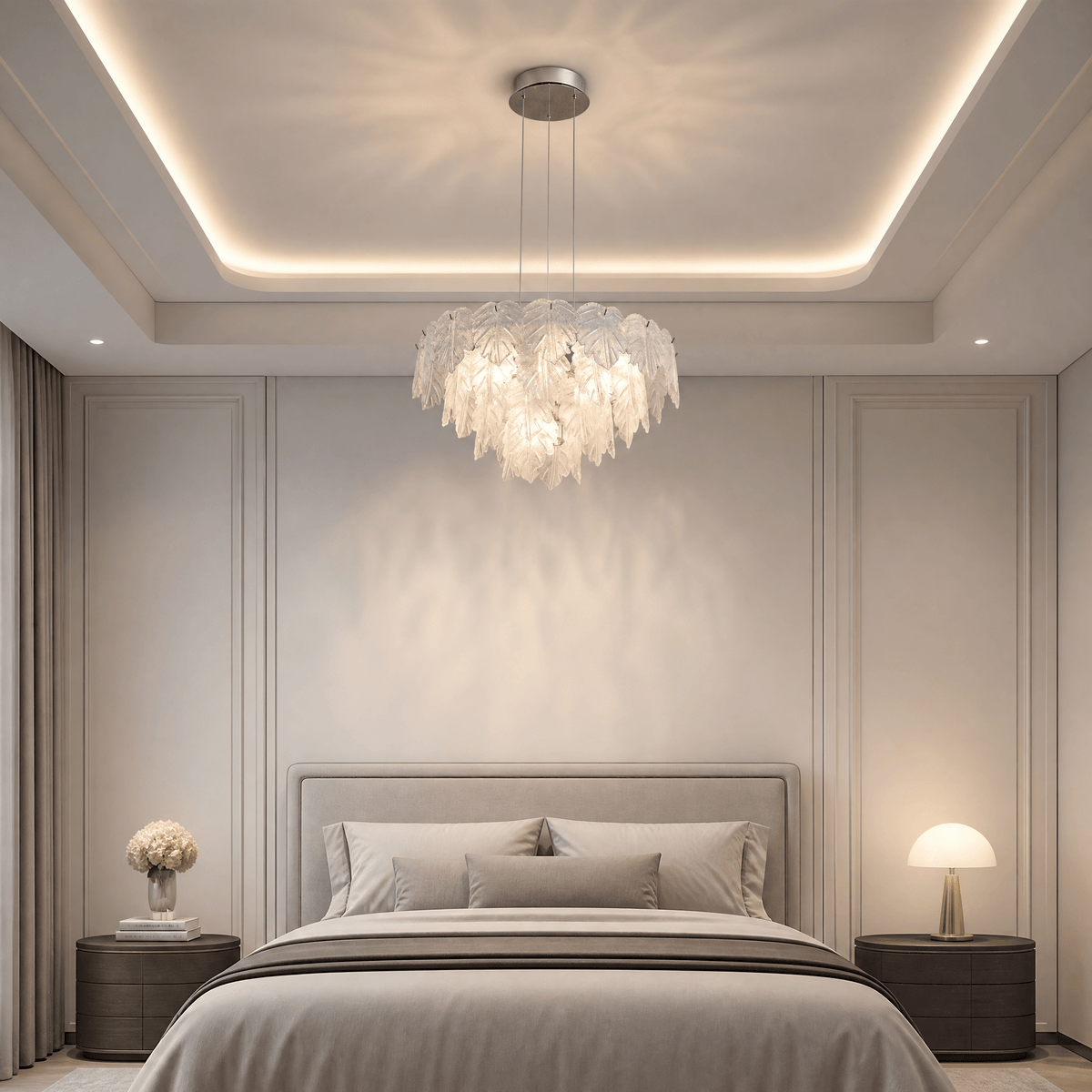 Keira Modern Chrome Chandelier 24" D - Blushlighting
