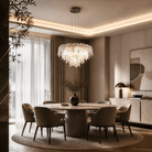 Keira Modern Chrome Chandelier 24" D - Blushlighting