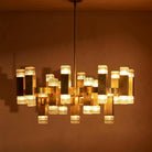 Kennedy Glass Chandelier 32"W - Blushlighting
