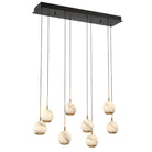 Kimma Lights Linear LED Chandelier-Chandelier-Matte Black-8 Light-Blushlighting