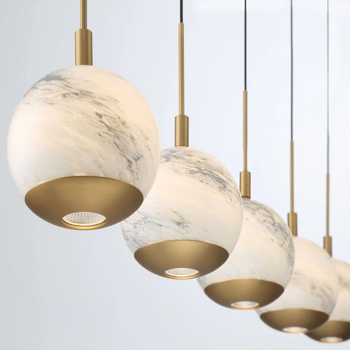 Kimma Lights Linear LED Chandelier-Chandelier-Blushlighting
