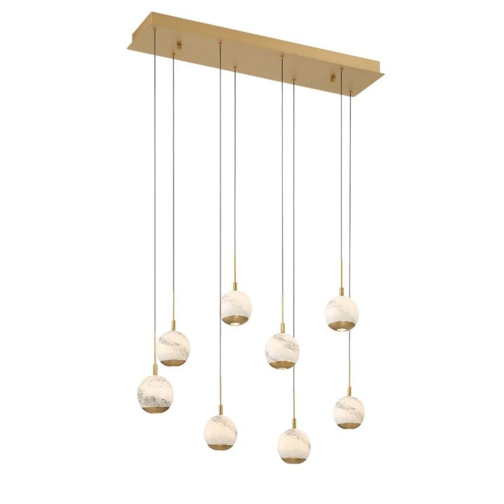 Kimma Lights Linear LED Chandelier-Chandelier-Blushlighting