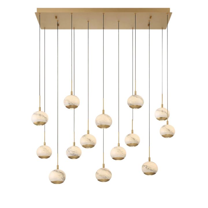 Kimma Lights Linear LED Chandelier-Chandelier-Blushlighting