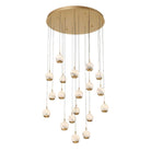 Kimma Lights Round LED Chandelier-Chandelier-Lacquered Burnished Brass-19 Light-Blushlighting