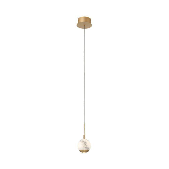 Kimma Round LED Pendant-Pendant for living room,Pendant for kitchen,Pendant for bathrooms,Pendant for bedrooms,Pendant for foyer,Pendant for stairways,Pendant for dining room-Lacquered Burnished Brass-1 Light-Blushlighting