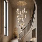 Knox Blown Glass Cascading Chandelier 31.5" - Ø31.5" × H118.1" (Ø80 × H300 cm)Blushlighting