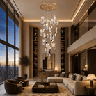 Knox Blown Glass Cascading Chandelier 31.5" - Ø31.5" × H118.1" (Ø80 × H300 cm)Blushlighting
