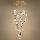 Knox Blown Glass Cascading Chandelier 31.5" - Ø31.5" × H118.1" (Ø80 × H300 cm)Blushlighting