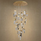 Knox Blown Glass Cascading Chandelier 31.5" - Ø31.5" × H118.1" (Ø80 × H300 cm)Blushlighting