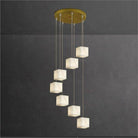 Kybos Alabaster Chandelier Light-7-Light 11.8" / 30cm-Blushlighting