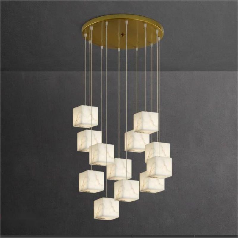Kybos Alabaster Chandelier Light-12-Light 15.75" / 40cm-Blushlighting