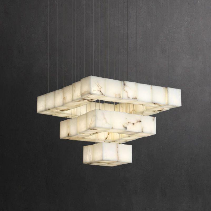 Kybos Alabaster Chandelier Light-36-Light A 27.17" x 27.17" / 69 x 69cm-Blushlighting