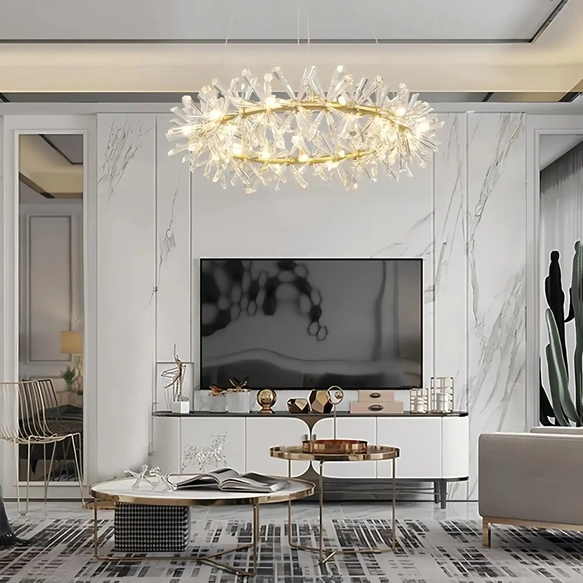 Kylia Ring Crystal Chandelier - Diameter 40 cm ( 15.7 in )Blushlighting