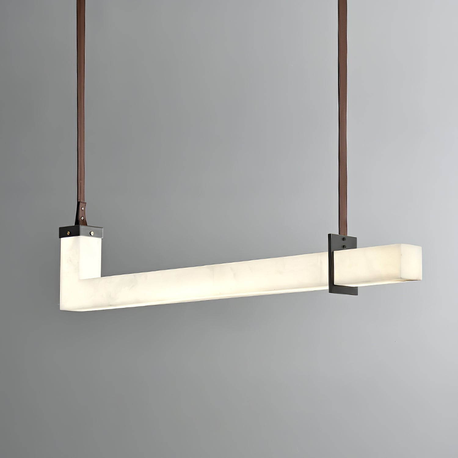 L-Axis Pendant Lamp - L 39.4 in x H 9.1 inBlack & WhiteWarm LightBlushlighting