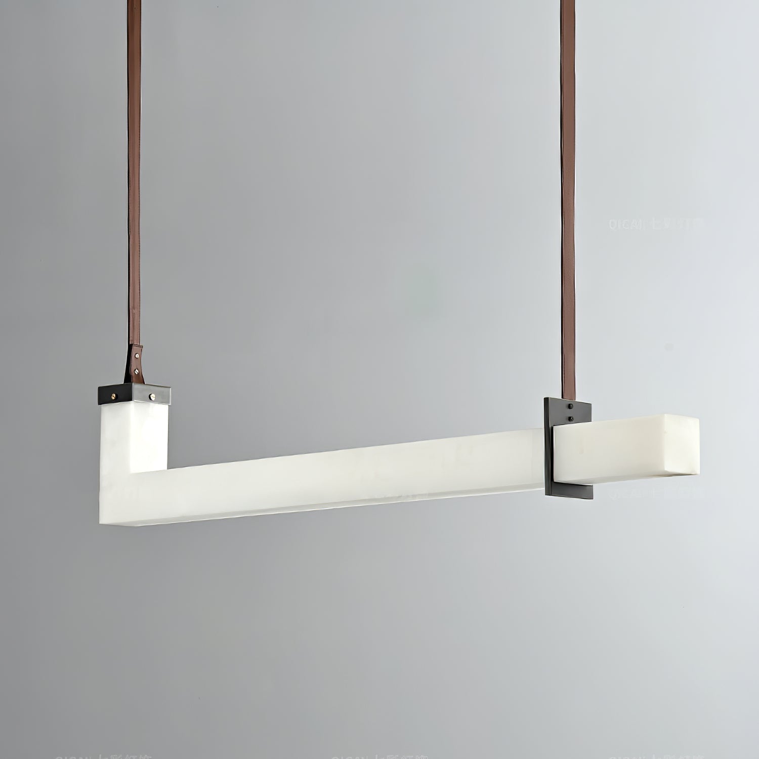 L-Axis Pendant Lamp - L 39.4 in x H 9.1 inBlack & WhiteWarm LightBlushlighting