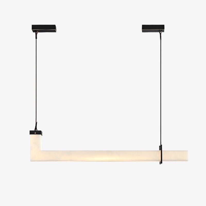 L-Axis Pendant Lamp - L 39.4 in x H 9.1 inBlack & WhiteWarm LightBlushlighting