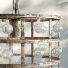 La Cage Pendant - 8"Silver ClayBlushlighting