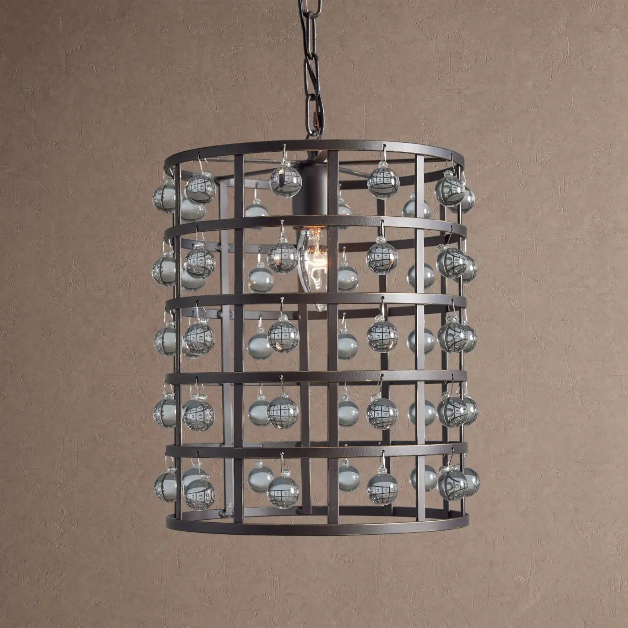 La Cage Pendant - 8"BlackBlushlighting