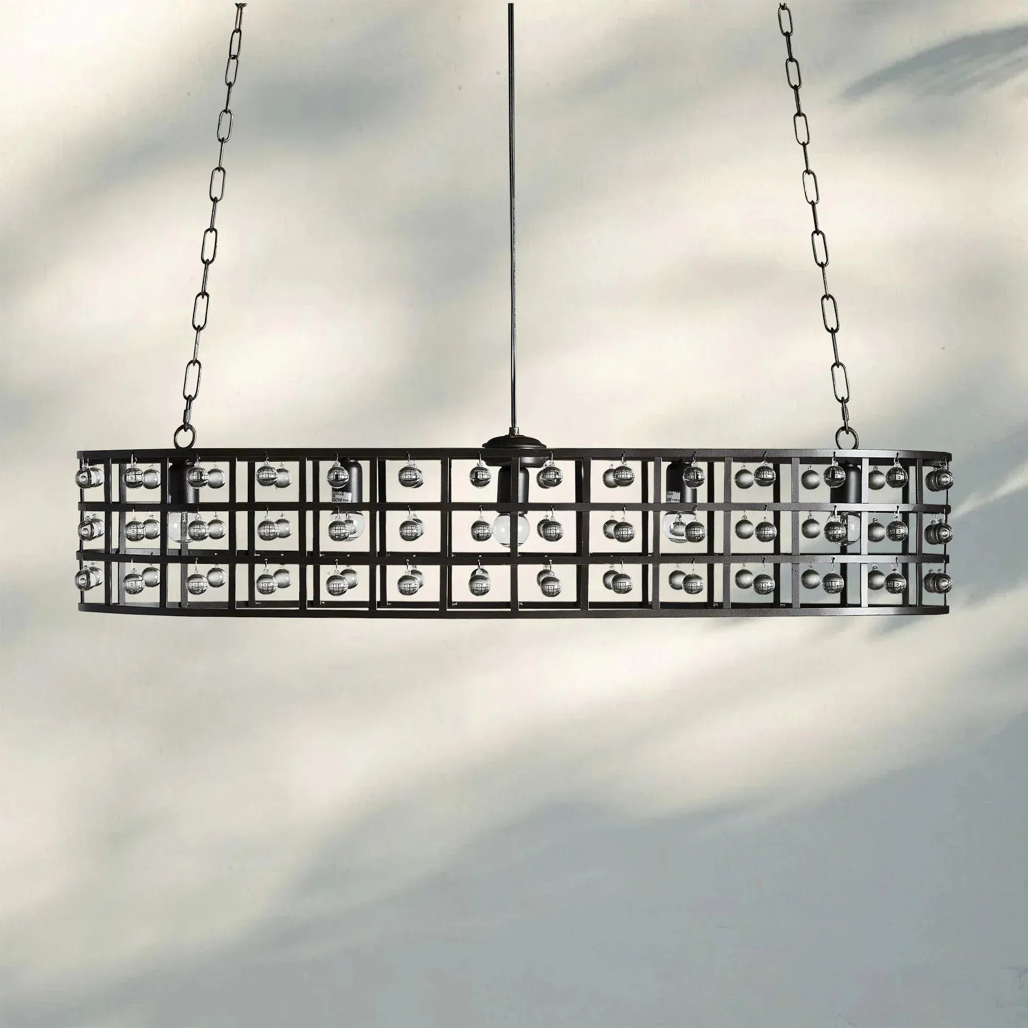 La Caged 5 - Light Oval Chandelier - BronzeBlushlighting